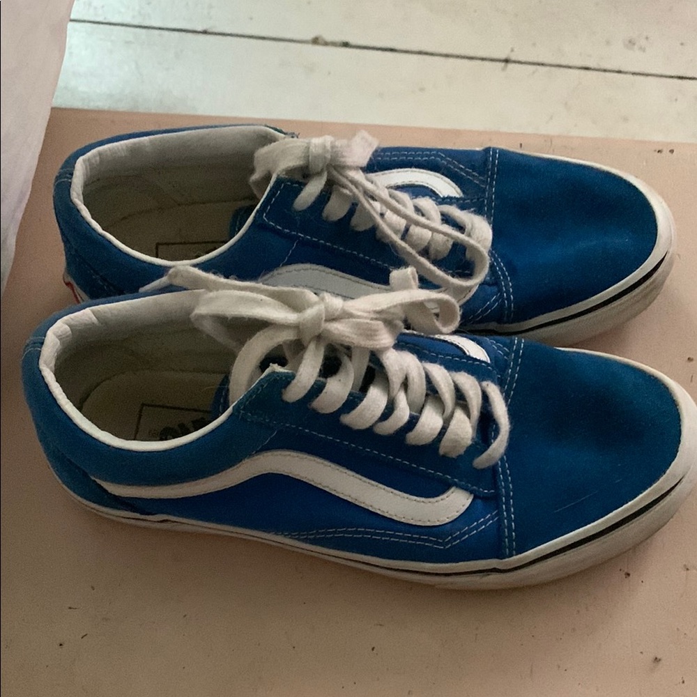 Vans Classic Blue and White Low-Tops